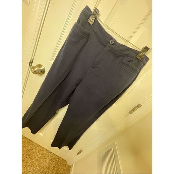 Christopher & Banks size 12 short navy dress pants elastic waist - Picture 1 of 8